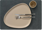 LIND DNA Placemats Hippo - Leer - Black Anthracite - Afwasbaar - 45 x 35 cm - 2 Stuks