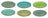 Cookinglife Ontbijtborden / Dessertborden Delice Groen ø 19 cm - 6 stuks