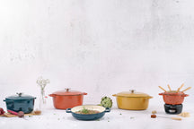 Cosy & Trendy Braadpan met deksel Fontestic Gietijzer Traditional Red Ø 20 cm / 2.7 Liter - geëmailleerde anti-aanbaklaag