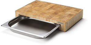 Continenta Houten Snijplank met RVS Lade - Kopshout - 39 x 27 cm