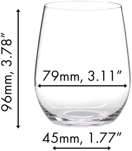 Riedel Witte Wijnglazen O Wine - Viognier / Chardonnay - 320 ml - 2 stuks