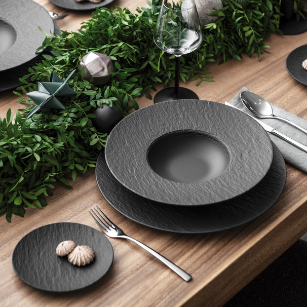 Villeroy & Boch Gebaksbordje Manufacture Rock - Zwart - ø 15.5 cm