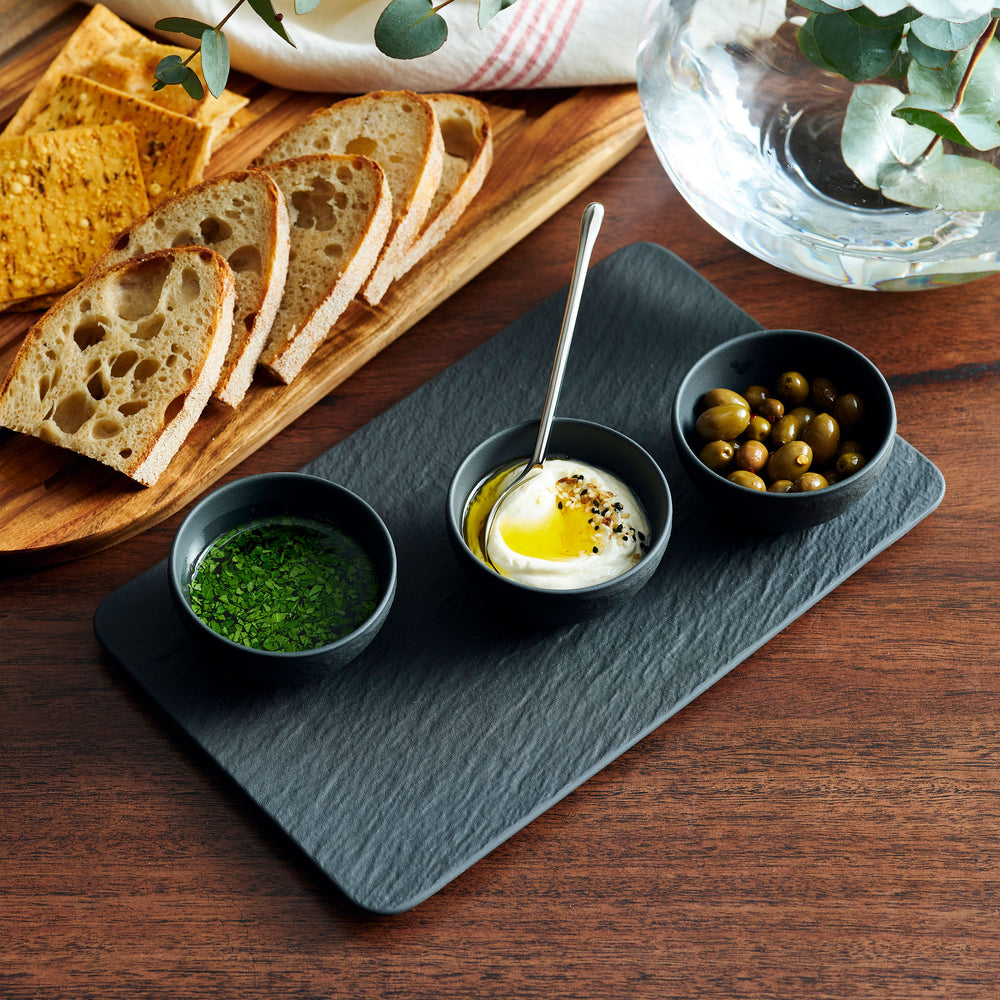 Villeroy & Boch Dipschaaltjes Set Manufacture Rock - Zwart - 4-delig