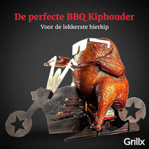 GrillX BBQ Bierblikkip Houder - Beer Can Chicken - Bike