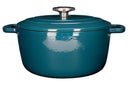 Cosy & Trendy Braadpan met deksel Fontestic Gietijzer Green Heron Ø 24 cm / 4.6 Liter - geëmailleerde anti-aanbaklaag