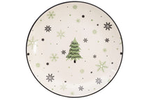 Cookinglife Serviesset - Kerstservies - Aardewerk - Groen 18-delig / 6 personen - 6 dinerborden, 6 ontbijtborden & 6 kommen