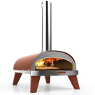 ZiiPa Pizza Oven Piana - Houtgestookt - met Thermometer - Terracotta - voor ø 30 cm pizza's - Roterende pizzasteen