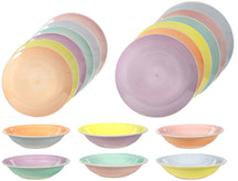 Cookinglife Serviesset Pastel Harmony 18-delig / 6 personen - 6 dinerborden, 6 ontbijtborden en 6 diepe borden