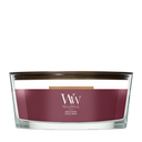 WoodWick Geurkaars Ellipse Dark Cherry - 9 cm / 19 cm - Geurkaars in Glas - Houten Lont