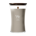 WoodWick Geurkaars Large Wood Smoke - 18 cm / ø 10 cm - Geurkaars in Glas - Houten Lont