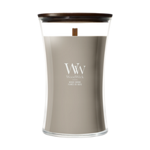 WoodWick Geurkaars Large Wood Smoke - 18 cm / ø 10 cm - Geurkaars in Glas - Houten Lont