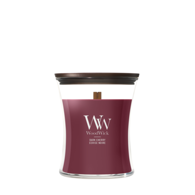 WoodWick Geurkaars Medium Wood Smoke - 11 cm / ø 10 cm - Geurkaars in Glas - Houten Lont