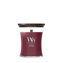 WoodWick Geurkaars Medium Wood Smoke - 11 cm / ø 10 cm - Geurkaars in Glas - Houten Lont