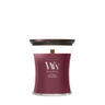 WoodWick Geurkaars Medium Dark Cherry - 11 cm / ø 10 cm - Geurkaars in Glas - Houten Lont
