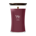 WoodWick Geurkaars Large Dark Cherry - 18 cm / ø 10 cm - Geurkaars in Glas - Houten Lont
