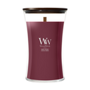 WoodWick Geurkaars Large Dark Cherry - 18 cm / ø 10 cm - Geurkaars in Glas - Houten Lont