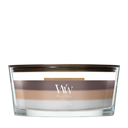 WoodWick Geurkaars Ellipse Trilogy Radiant Cashmere - 9 cm / 19 cm - Geurkaars in Glas - Houten Lont