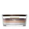 WoodWick Geurkaars Ellipse Trilogy Radiant Cashmere - 9 cm / 19 cm - Geurkaars in Glas - Houten Lont