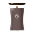 WoodWick Geurkaars Large Iris Woods - 18 cm / ø 10 cm - Geurkaars in Glas - Houten Lont