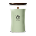 WoodWick Geurkaars Large Matcha Zest - 18 cm / ø 10 cm - Geurkaars in Glas - Houten Lont