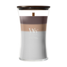 WoodWick Geurkaars Large Trilogy Radiant Cashmere - 18 cm / ø 10 cm - Geurkaars in Glas - Houten Lont