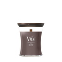 WoodWick Geurkaars Medium Iris Woods - 11 cm / ø 10 cm - Geurkaars in Glas - Houten Lont