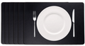 Cookinglife Placemats - Afwasbaar - Zwart - 46 x 33 cm - 6 stuks
