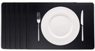 Cookinglife Placemats - Afwasbaar - Zwart - 46 x 33 cm - 6 stuks