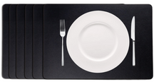 Cookinglife Placemats - Afwasbaar - Zwart - 46 x 33 cm - 6 stuks