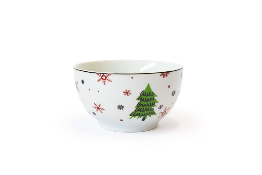 Cookinglife Serviesset - Kerstservies - Porselein - Rood 18-delig / 6 personen - 6 dinerborden, 6 ontbijtborden & 6 kommen