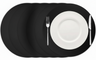 Cookinglife Placemats - Afwasbaar - Zwart - ø 38 cm - 6 stuks