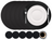 Cookinglife 6 Placemats + 6 Onderzetters - Rond - Afwasbaar - Zwart