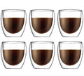 Bodum Dubbelwandige koffie- / theeglazen Pavina - gepatenteerd ventiel - 250 ml - 6 stuks