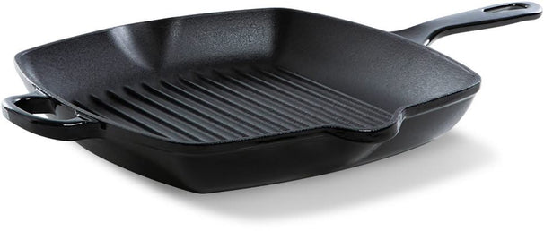 BK Grillpan Bourgogne Jet Black Gietijzer 26 x 26 cm - geëmailleerde anti-aanbaklaag