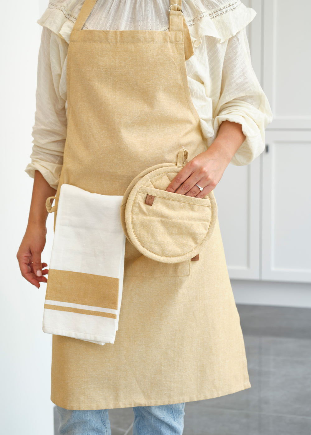 Cosy & Trendy Pannenlap Stoff Amber Gold