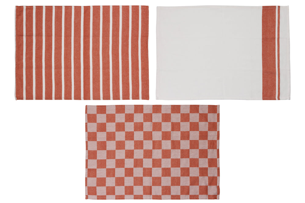 Cosy & Trendy Theedoeken Stoff Roest 50 x 70 cm - 3 Stuks