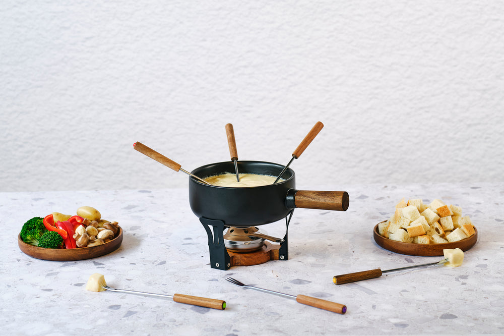 Cookinglife Fondueset Moritz Aardewerk - 6 personen - ø 21 cm