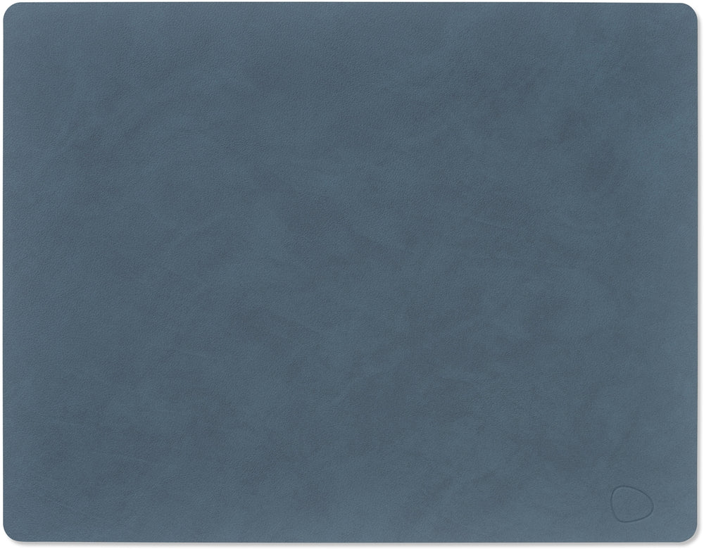 LIND DNA Placemats Nupo - Leer - Dark Blue - Afwasbaar - 45 x 35 cm - 2 Stuks