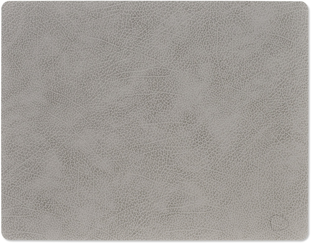 LIND DNA Placemats Hippo - Leer - Anthracite Grey - Afwasbaar - 45 x 35 cm - 2 Stuks