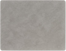 LIND DNA Placemats Hippo - Leer - Anthracite Grey - Afwasbaar - 45 x 35 cm - 2 Stuks