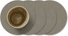 LIND DNA Onderzetters Nupo - Leer - Flint Grey - ø 10 cm - 4 Stuks