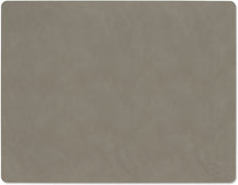 LIND DNA Placemats Nupo - Leer - Flint Grey - Afwasbaar - 45 x 35 cm - 2 Stuks