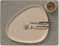LIND DNA Placemats Nupo - Leer - Flint Grey - Afwasbaar - 45 x 35 cm - 2 Stuks