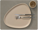 LIND DNA Placemats Nupo - Leer - Flint Grey - Afwasbaar - 45 x 35 cm - 2 Stuks