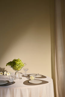 LIND DNA Placemats Nupo - Leer - Flint Grey - Curved - Afwasbaar - 44 x 37 cm - 2 Stuks