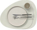 LIND DNA Placemats Nupo - Leer - Linen - Curved - Afwasbaar - 44 x 37 cm - 2 Stuks