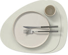 LIND DNA Placemats Nupo - Leer - Linen - Curved - Afwasbaar - 44 x 37 cm - 2 Stuks