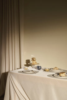 LIND DNA Placemats Nupo - Leer - Linen - Curved - Afwasbaar - 44 x 37 cm - 2 Stuks