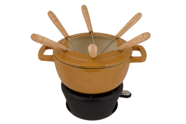 Cosy & Trendy Fondueset Fontestic Gietijzer Amber Gold - Ø 18 cm