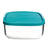 Bormioli Rocco Glazen Vershoudbakje Frigoverre - Blauw 22 x 22 x 8 cm / 3.3 liter